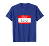 Hello My Name is Funny Halloween Costume Tees Hello My Name is Zeus Funny Halloween Greek Gods Tshirt T-Shirt - size chart