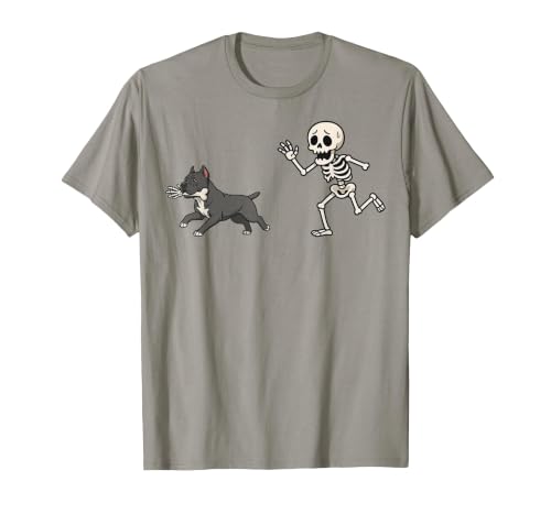 Pitbull Halloween Costume Funny Pitbull Skeleton Hand Halloween T-Shirt - size chart