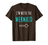 Mermaid Shirt Funny Easy Halloween Shirt Funny Mermaid Halloween Parents or Couples Costume T-Shirt - size chart
