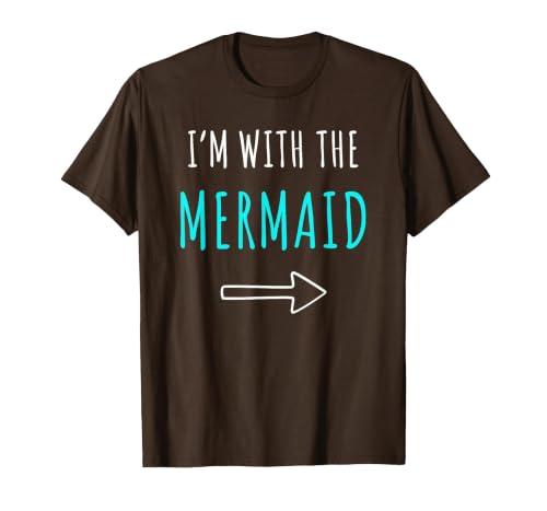 Mermaid Shirt Funny Easy Halloween Shirt Funny Mermaid Halloween Parents or Couples Costume T-Shirt - size chart
