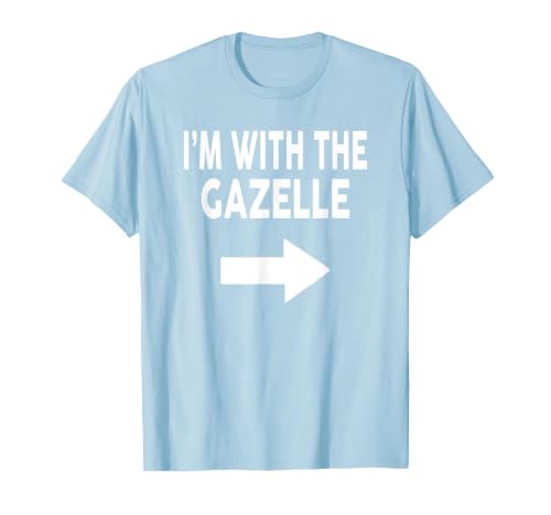 ShirtZilla I'm with The Gazelle Halloween Gazelle T-Shirt - size chart