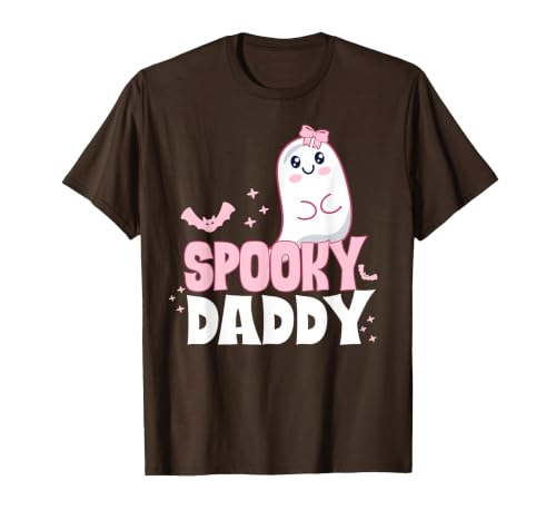 Spooky Family Cute Pink White Ghost Boo Halloween Spooky Daddy Family Cute Pink White Ghost Boo Halloween T-Shirt - size
