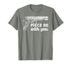 Gun Lover Cool Man Tee Piece Be with You 2nd Amendment Gun Lover Cool Man T-Shirt - size chart