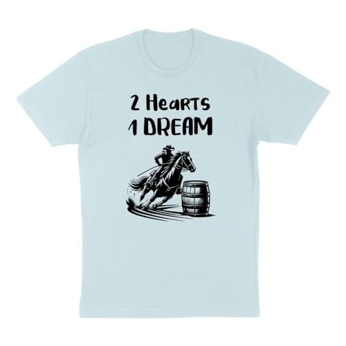 TeesAndTankYou 2 Hearts 1 Dream Horse Rider Shirt Unisex - size chart