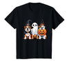 English Bulldog Halloween Funny Dog Lover Pumpkin Witch T-Shirt - size chart