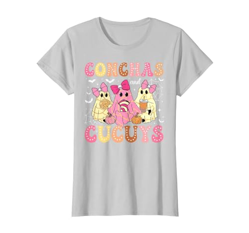Funny Conchas and Cucuys Mexican Tees Halloween Cute Conchas and Cucuys Ghost Funny Halloween Mexican Ghost T-Shirt - size