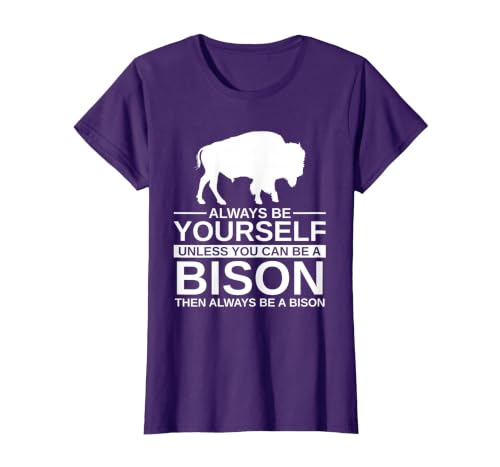 Bison Gift Bison Lover Accessories & Buffalo Stuff Cool Bison Design for Men Women Buffalo Animal Lovers Bison T-Shirt -