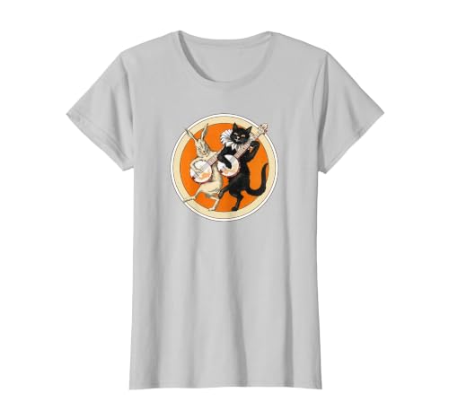 The Persnickety Owl Vintage Halloween Ephemera The Black Cat Magazine Halloween Cat Rabbit and Banjo T-Shirt - size chart