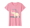 Mademark Elephant Spraying Water Raised Trunk Illustration T-Shirt - Women - size chart