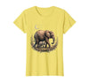 Mademark Elephant Mother and Calf Walking Together T-Shirt - Women - size chart