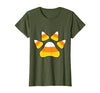 Scary Halloween Tees For Adults and Kids Halloween Candy Corn Paw Print T-Shirt for Animal Lovers T-Shirt - size chart