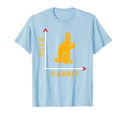 Wittgensteins Rabbit Duck Illusion Physics Nerd Math Geek T-Shirt — design detail