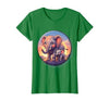 Mademark Elephant Mother and Calf Sunset Walk Design T-Shirt - Women - size chart