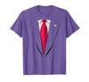 USA Trump Suit T-shirt Easy Halloween Costume USA President Trump Suit Easy Halloween Costume T-Shirt - size chart
