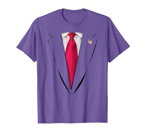 USA Trump Suit T-shirt Easy Halloween Costume USA President Trump Suit Easy Halloween Costume T-Shirt - size chart