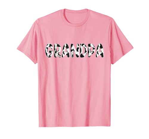 Cow Pattern Print Family Matching Birthday Shirts Cow Grandpa Birthday Family Matching Fathers Day Boy Girl T-Shirt - size