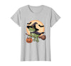 Frog Lover Halloween Party Wear Frog Witch Hat Pumpkin Halloween Costume Men Women Kids T-Shirt - size chart