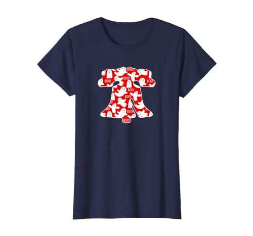 VINTAGE RETRO PHILADELPHIA PHILLY THROWBACK GIFTS Funny Philadelphia Halloween Ghost Boo Bell Philly Fan Fall T-Shirt - size