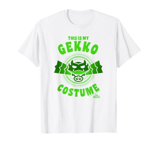 PJ Masks Halloween This is My Gekko Costume Logo T-Shirt - size chart