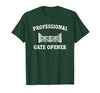 cow apparel Professional gate Opener, Cow Gate Opener T-Shirt - size chart