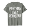 Funny Halloween Party Matching Family Costumes Tee Pretend I'm A Rockstar Costume Family Halloween Rock Star T-Shirt - size