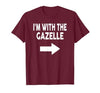 ShirtZilla I'm with The Gazelle Halloween Gazelle T-Shirt - size chart