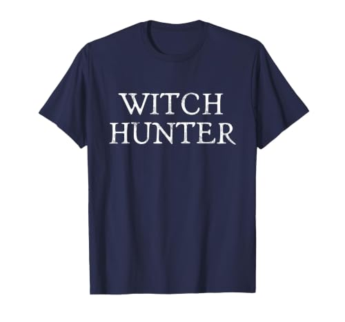 Witch Hunter Halloween Funny Witch Hunter Halloween Costume Easy Lazy T-Shirt - size chart