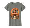 Mademark Monkey Perched on Giant Mushroom Illustration T-Shirt - Women - size chart