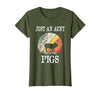 Pigs Lover Gift Co. Just an Aunt Who Loves Pigs T-Shirt - size chart