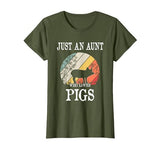 Pigs Lover Gift Co. Just an Aunt Who Loves Pigs T-Shirt - size chart