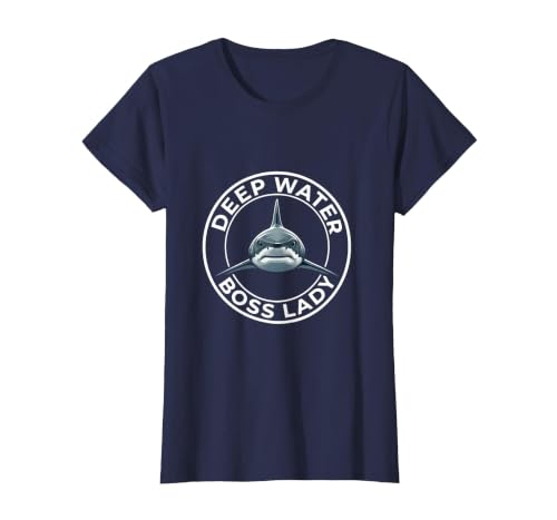 Mademark Deep Water Boss Lady Shark Women Design T-Shirt - size chart