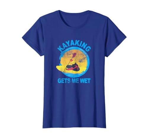 Groundhog Tees Kayaking Gets Me Wet Halloween Funny T-Shirt T-Shirt - size chart