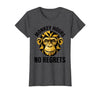 Mademark Monkey Hours No Regrets Funny Primate Design T-Shirt - Women - size chart
