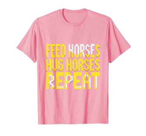 Mademark Feed Horses Hug Horses Repeat Riding Design T-Shirt - Men - size chart