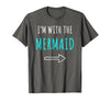 Mermaid Shirt Funny Easy Halloween Shirt Funny Mermaid Halloween Parents or Couples Costume T-Shirt - size chart