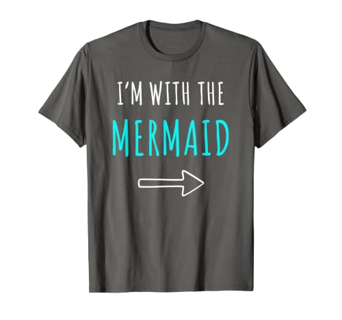Mermaid Shirt Funny Easy Halloween Shirt Funny Mermaid Halloween Parents or Couples Costume T-Shirt - size chart