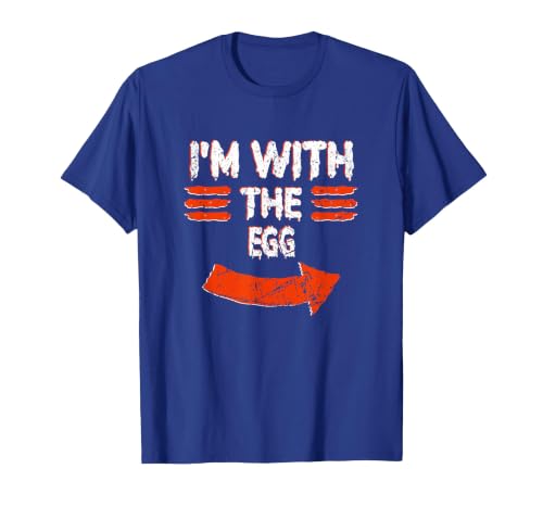 Halloween Mega Warehouse Vintage I'm with the Egg Lazy Halloween Costume T-Shirt - size chart