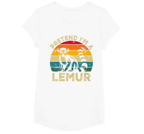Funny Costume Party Halloween Tees by T&T Pretend I'm A Lemur Lazy Halloween Costume T-Shirt - size chart