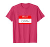 Hello My Name is Funny Halloween Costume Tees Hello My Name is Zeus Funny Halloween Greek Gods Tshirt T-Shirt - size chart