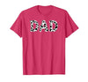 Cow Pattern Print Family Matching Birthday Apparel Cow Dad Birthday Family Matching Girl Boy Farm Birthday T-Shirt - size
