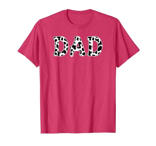 Cow Pattern Print Family Matching Birthday Apparel Cow Dad Birthday Family Matching Girl Boy Farm Birthday T-Shirt - size