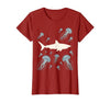 Mademark Shark Swimming Through a Jellyfish Field T-Shirt - size chart