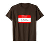 Hello My Name is Funny Halloween Costume Tees Hello My Name is Zeus Funny Halloween Greek Gods Tshirt T-Shirt - size chart