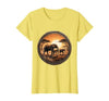 Mademark Elephant Herd Crossing Dusty Savanna Plain T-Shirt - Women - size chart