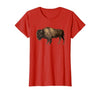 Altes Büffel-Design Buffalo Vintage Retro American Bison T-Shirt - size chart