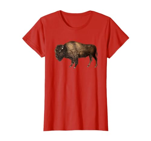 Altes Büffel-Design Buffalo Vintage Retro American Bison T-Shirt - size chart