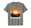 Mademark Sunrise Saddle Repeat Horse Rider Silhouette Design T-Shirt - Men - size chart