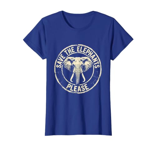 Mademark Save The Elephants Please Wildlife Advocate Design T-Shirt - Women - size chart