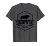 Funny Farmer Gift for Simmental Cattle Cow Farmer - Simmental Cattle T-Shirt - size chart