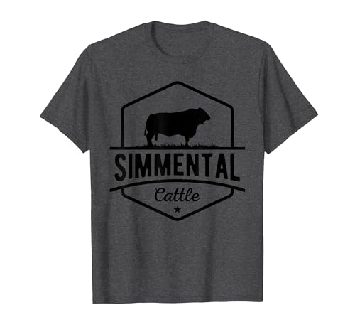 Funny Farmer Gift for Simmental Cattle Cow Farmer - Simmental Cattle T-Shirt - size chart